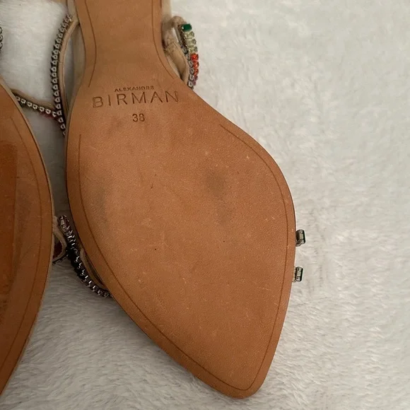 Alexandre Birman Polly suede sandals with multi-colored crystal embellishments - Picture 10 of 13